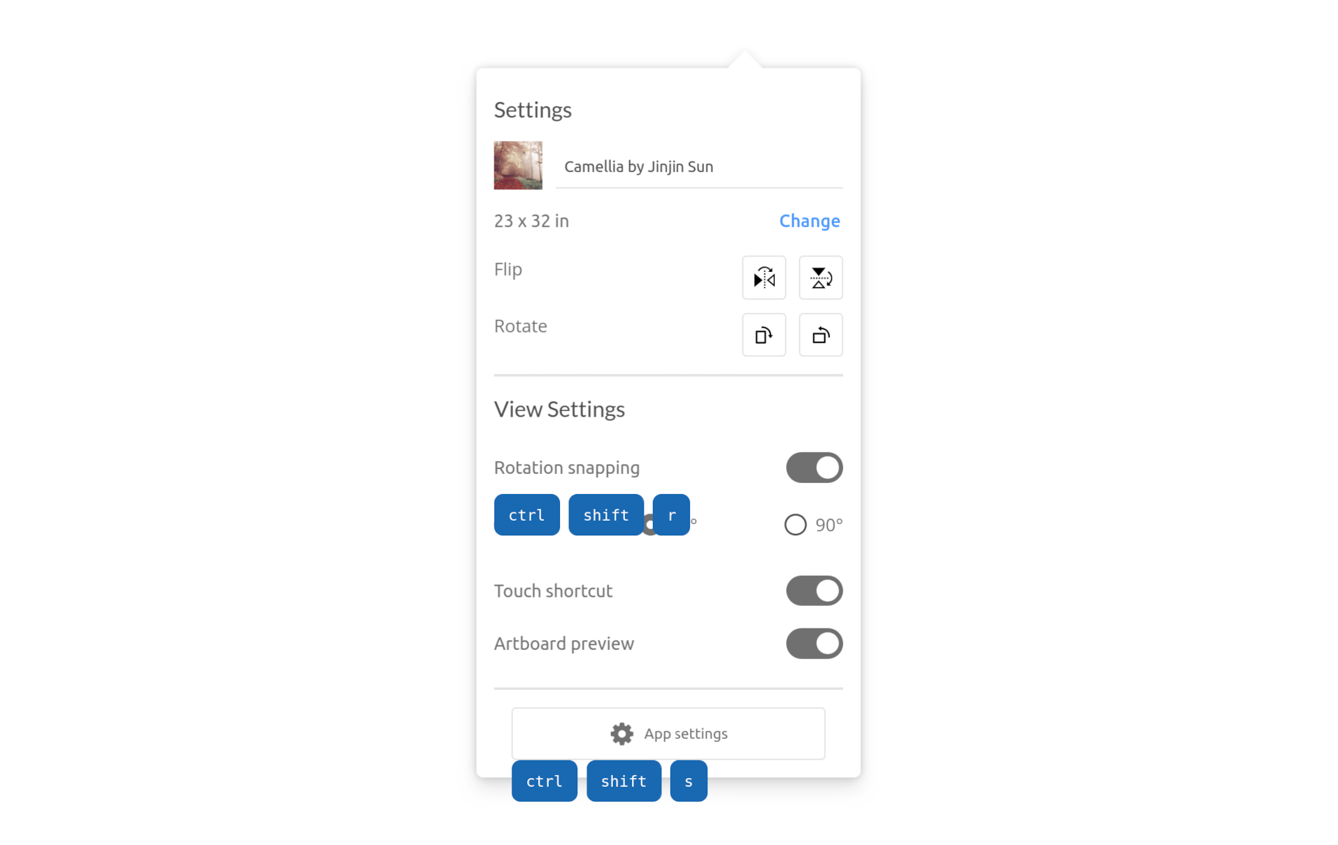 Screenshot of speccer a11y shortcuts in use