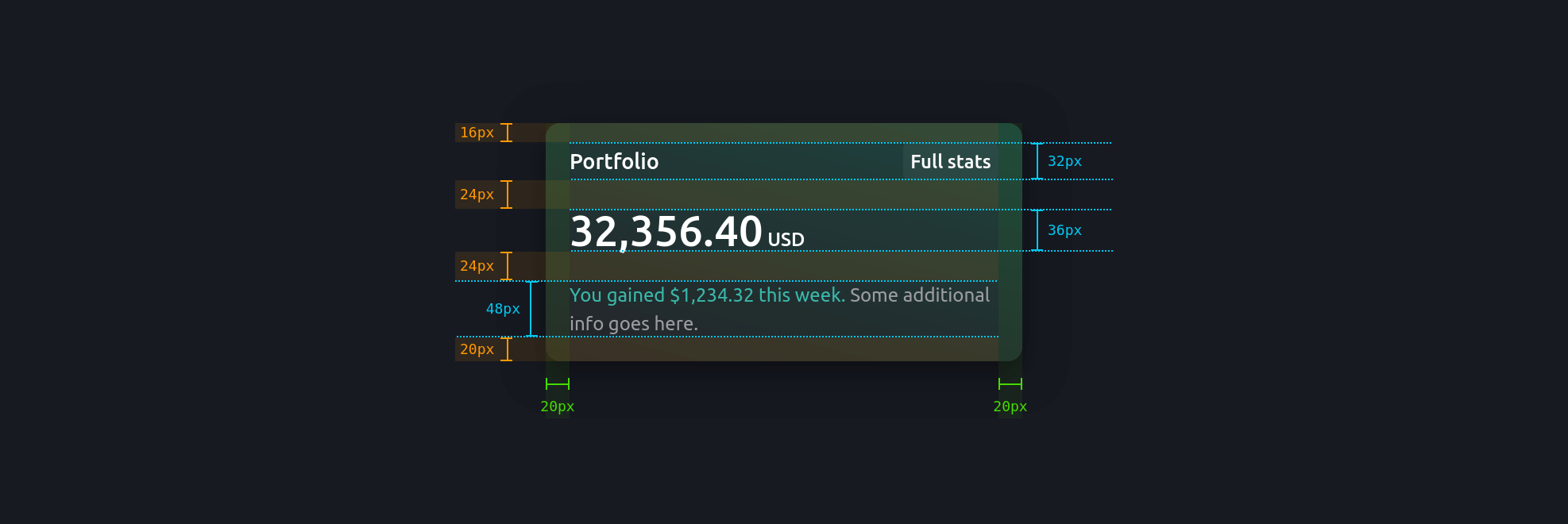 Screenshot of speccer in a dark mode example