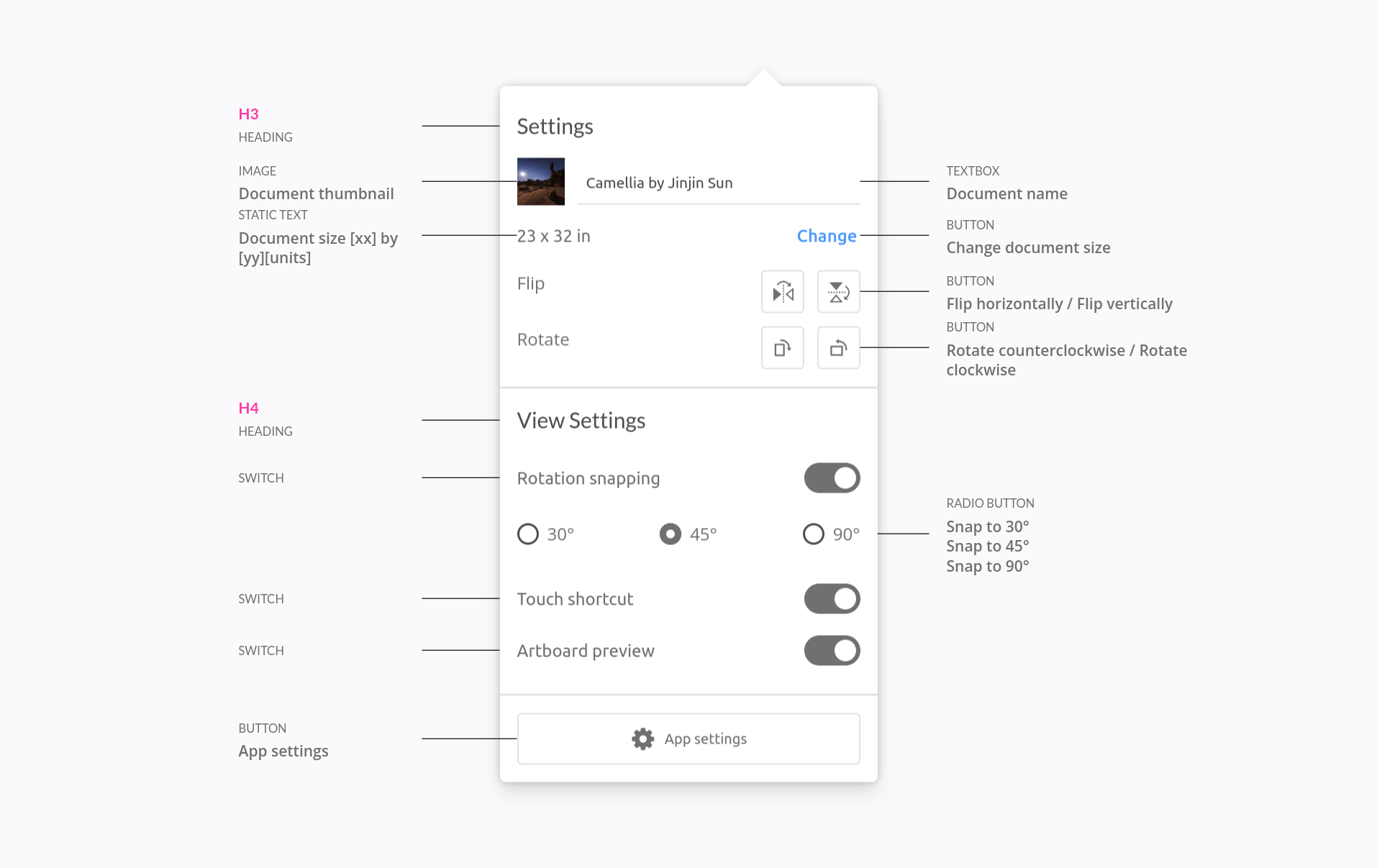 Image of text pin option